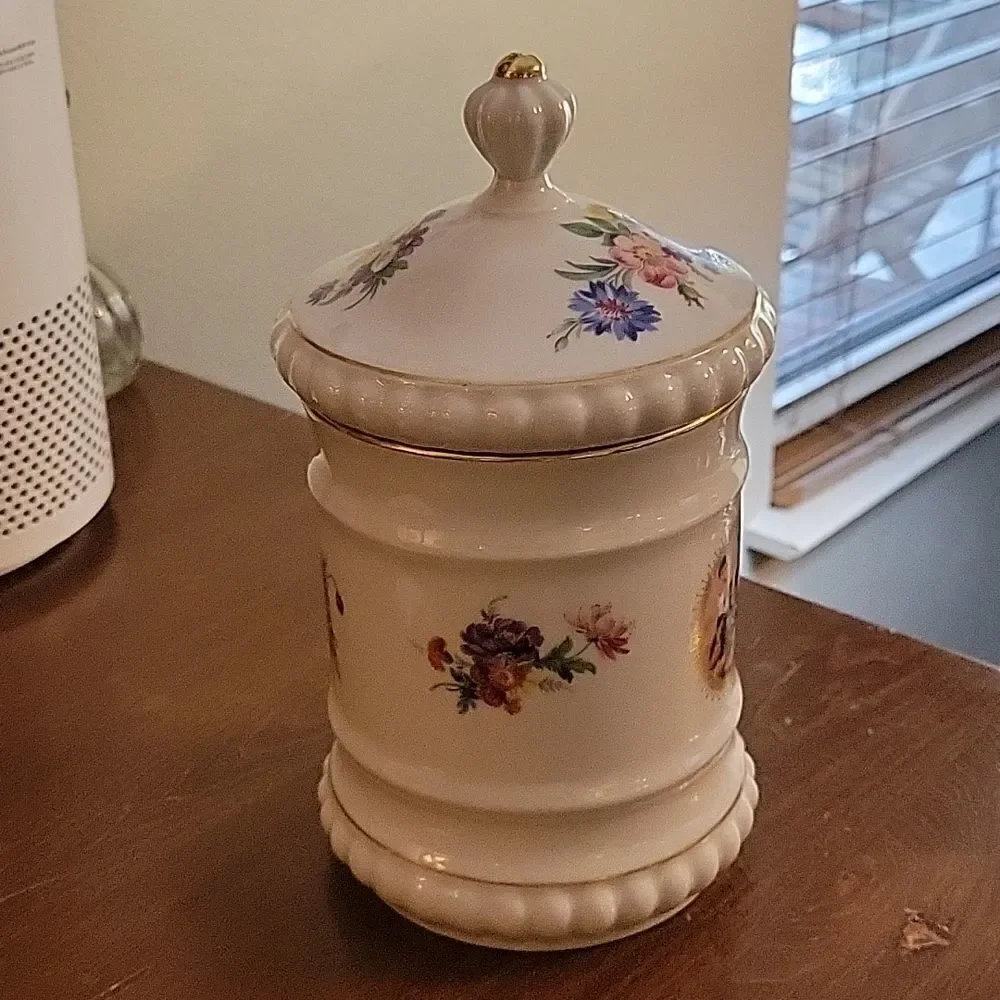 BAREUTHER WALDSASSEN Vintage Limited Edition Floral Porcelain Canister